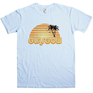 City Sunset Glasgow Mens T-Shirt 8Ball